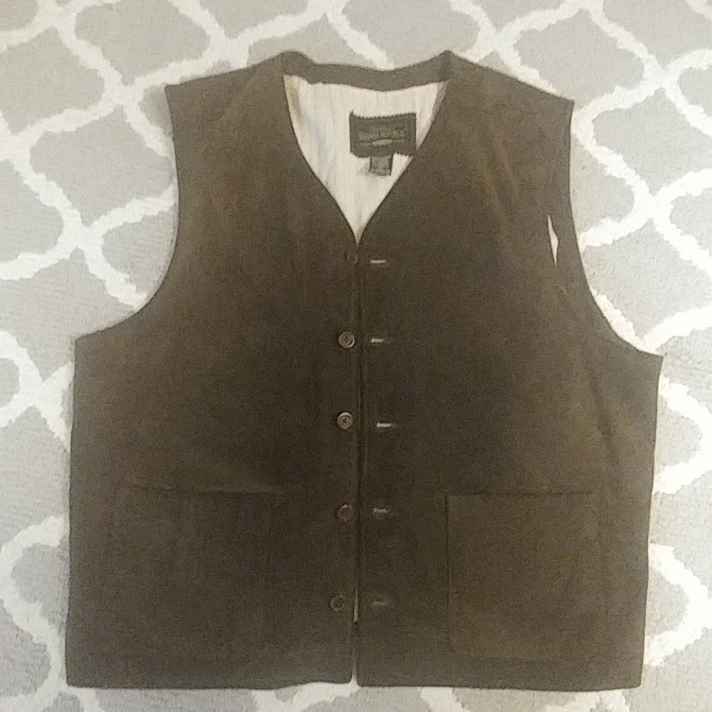 Vintage Banana Republic suede vest size XL